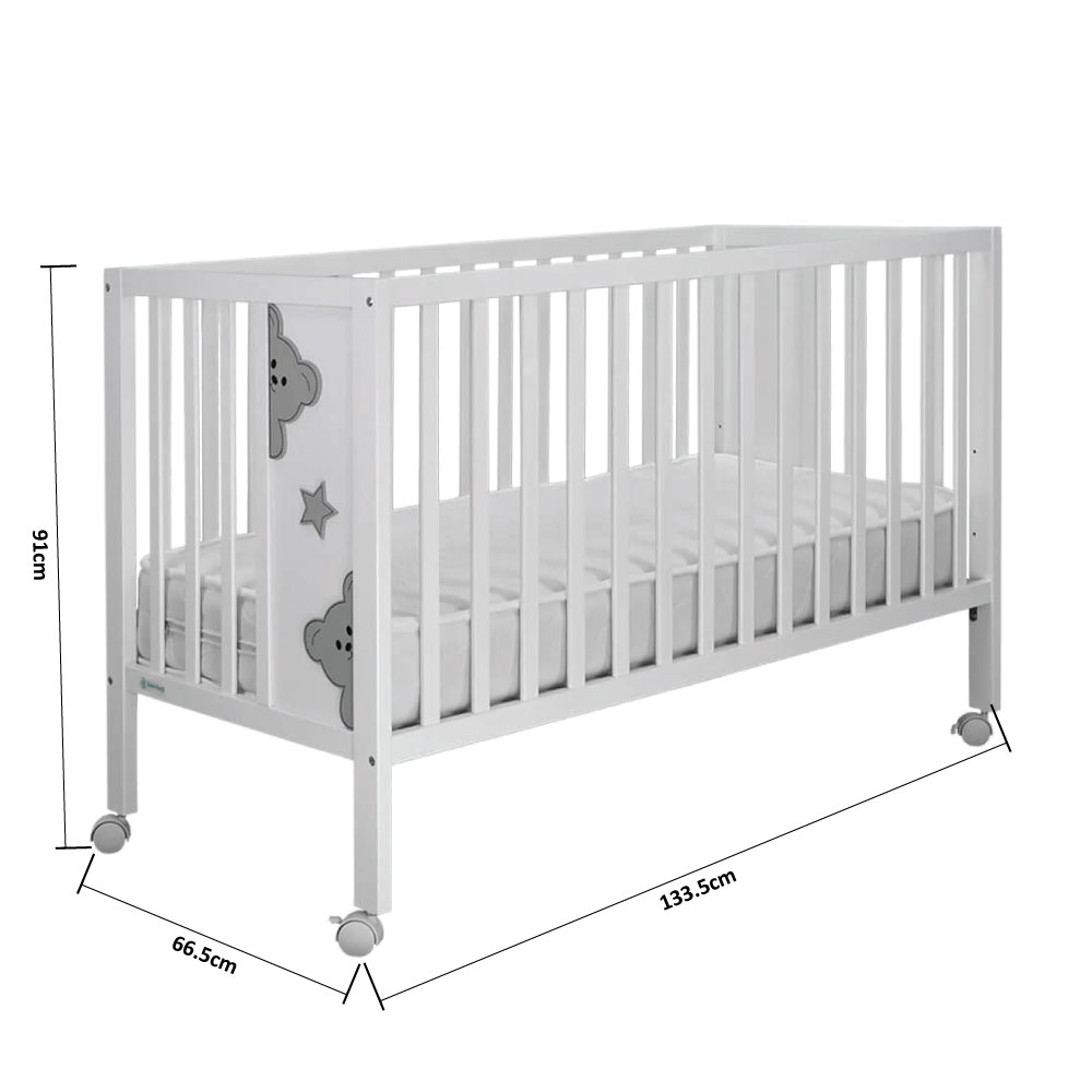 Κούνια (60X130) Bebe Stars Life White 453-02 Παιδικά Βρεφικά & Έπιπλα Κρεβάτια Κούνιες Spitishop