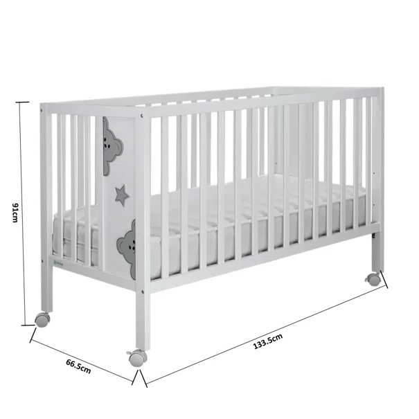 Κούνια (60x130) Bebe Stars Life White 453-02