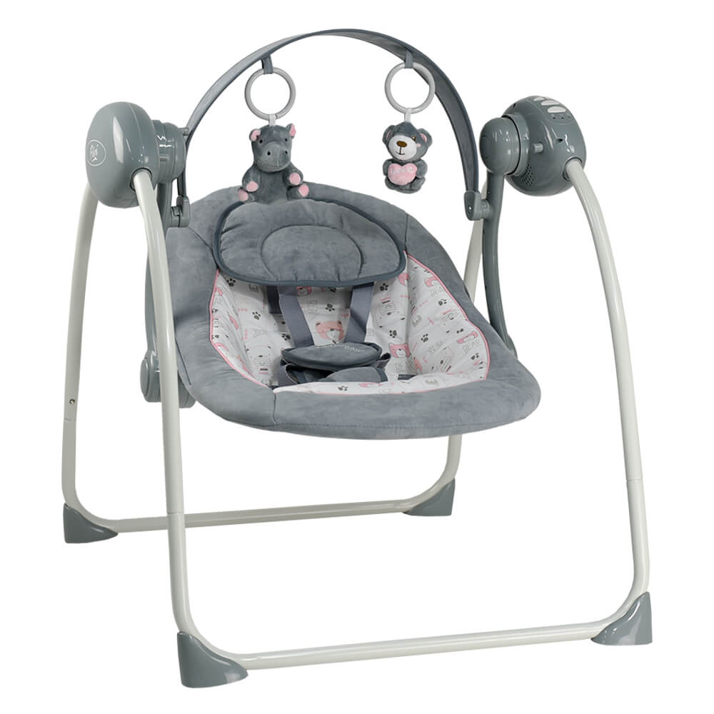 Ηλεκτρικό Ρηλάξ - Κούνια (0-6 Μηνών/Έως 9kg) Bebe Stars Flora 2 In 1 Pink 252-185