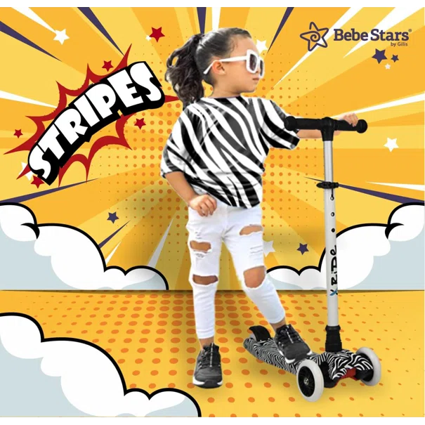 Παιδικό Πατίνι Τρίτροχο (3+ Ετών) Bebe Stars Xride Stripes 661-188