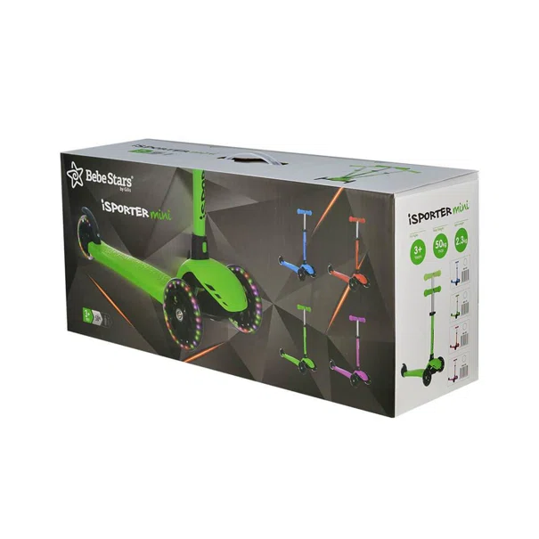 Παιδικό Πατίνι Τρίτροχο (3+ Ετών) Bebe Stars iSporter Mini Light Green 650-174
