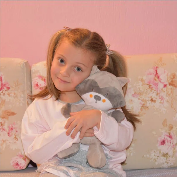 Φωτεινός Αγκαλίτσας Με Ήχο Bebe Stars Raccoon 856-186