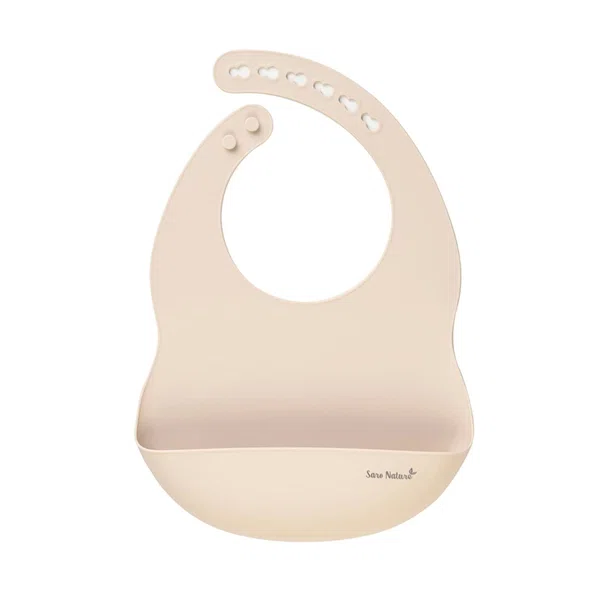Σαλιάρα Σιλικόνης 6+ Μηνών Saro Eco Friendly 17486 Sand
