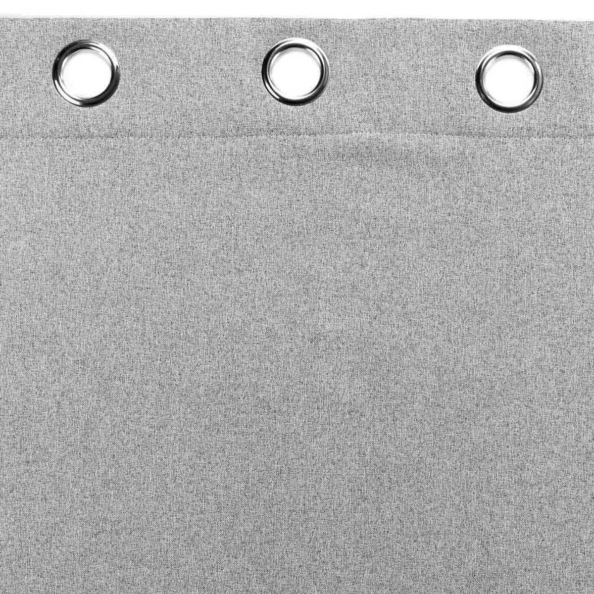 Θερμομονωτική Κουρτίνα (140X260) με Τρουκς L-C Jupiter Gris 1611377 Κουρτίνες Κρεβατοκάμαρας Spitishop