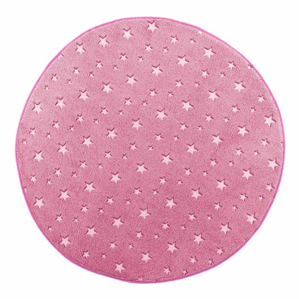 Φωσφοριζέ Στρογγυλό Πατάκι (Φ90) L-C Fluo Night Fuchsia 1611418