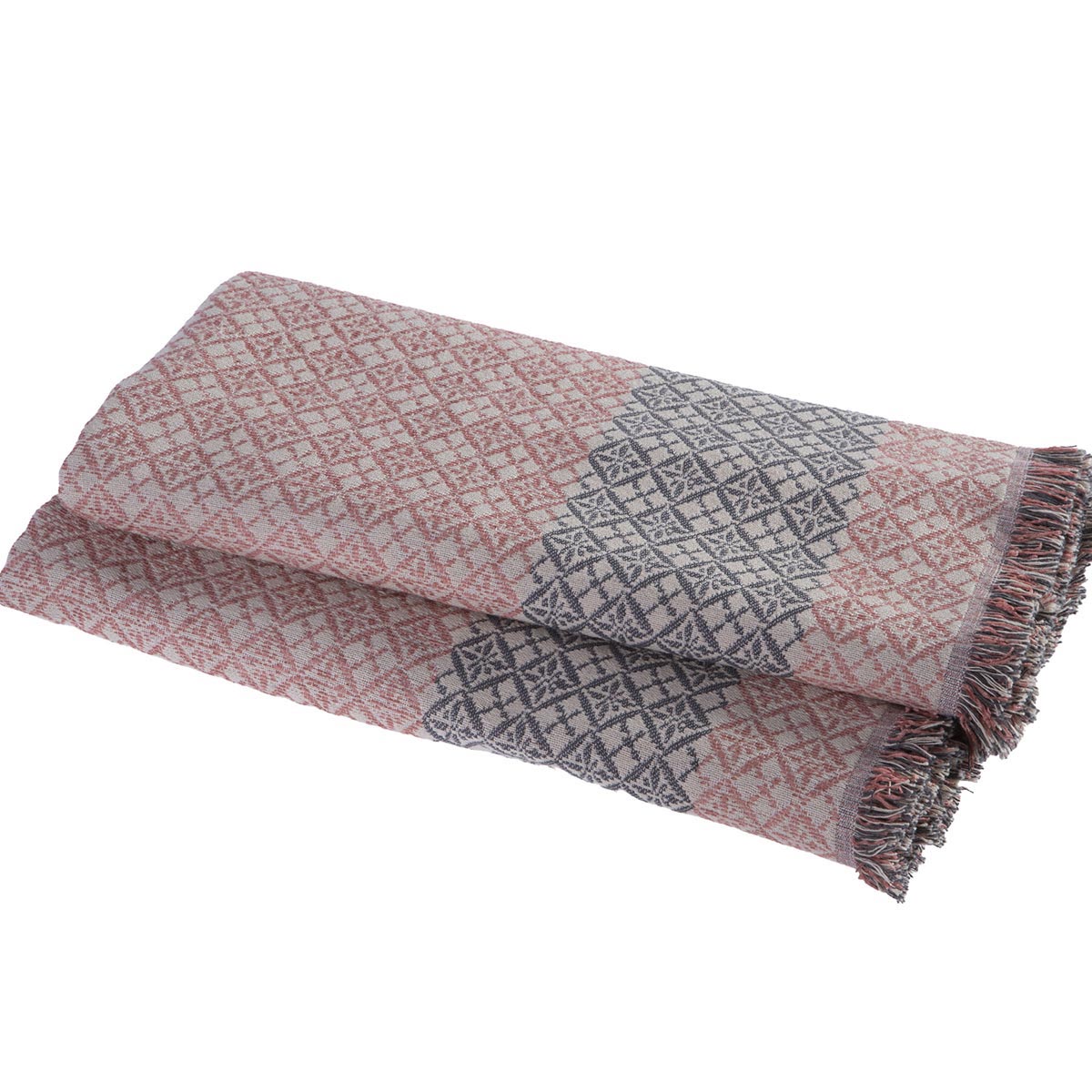 Ριχτάρι Καναπέ Διθέσιου (170X250) Nef-Nef Homeware Quaver Pink Λευκά Είδη Σαλονιού Ριχτάρια Καλοκαιρινά All Season Spitishop