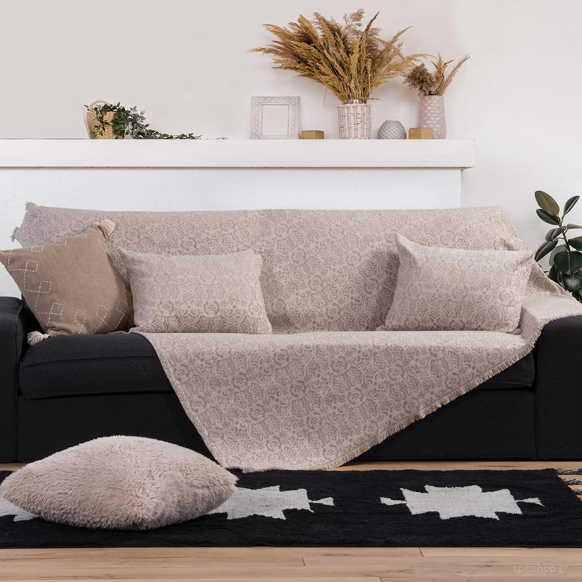Ριχτάρι Καναπέ Διθέσιου (170x250) Nef-Nef Homeware Wisely Beige