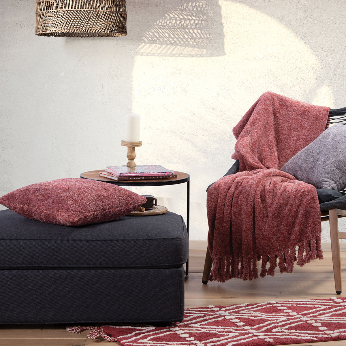 Διακοσμητικό Μαξιλάρι Γούνινο (45x45) Nef-Nef Homeware Cationing Paprica