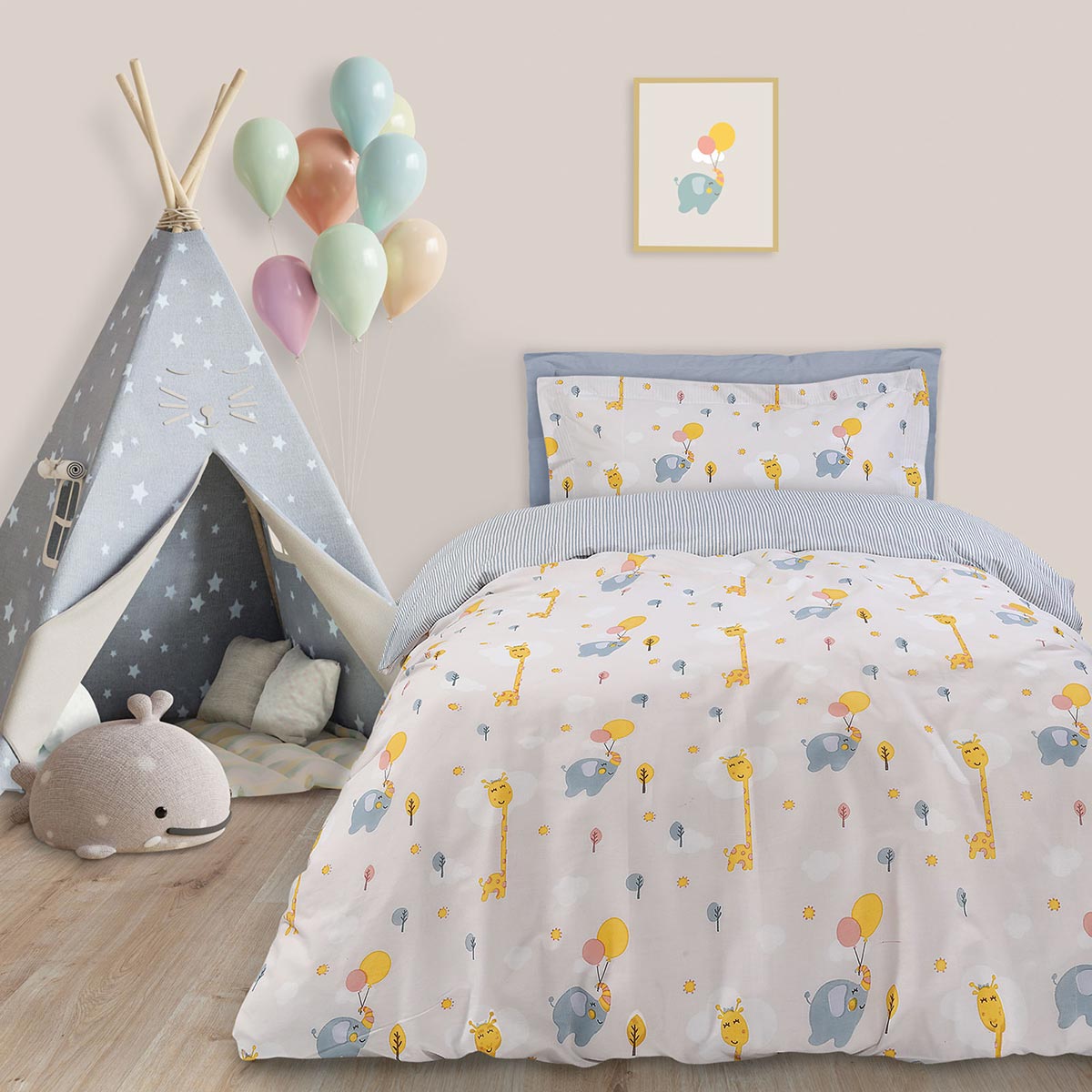Παπλωματοθήκη Μονή (Σετ 160x240) 2 Όψεων Das Home Kids Line 4824