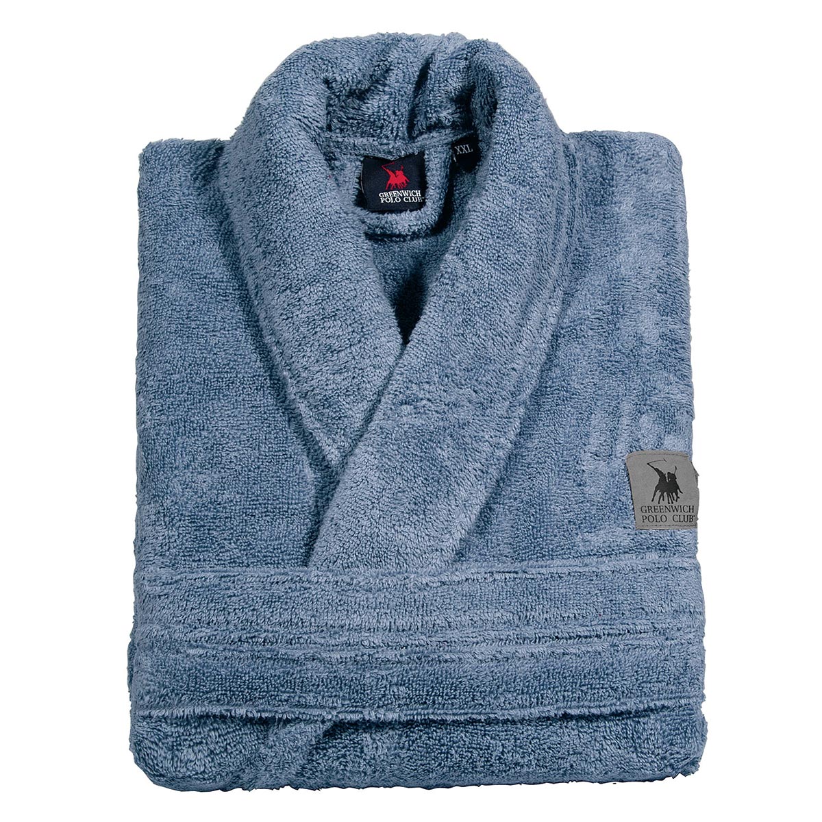 Μπουρνούζι Greenwich Polo Club Cozy 3205 Ciel Λευκά Είδη Μπάνιου Μπουρνούζια Ανδρικά Spitishop