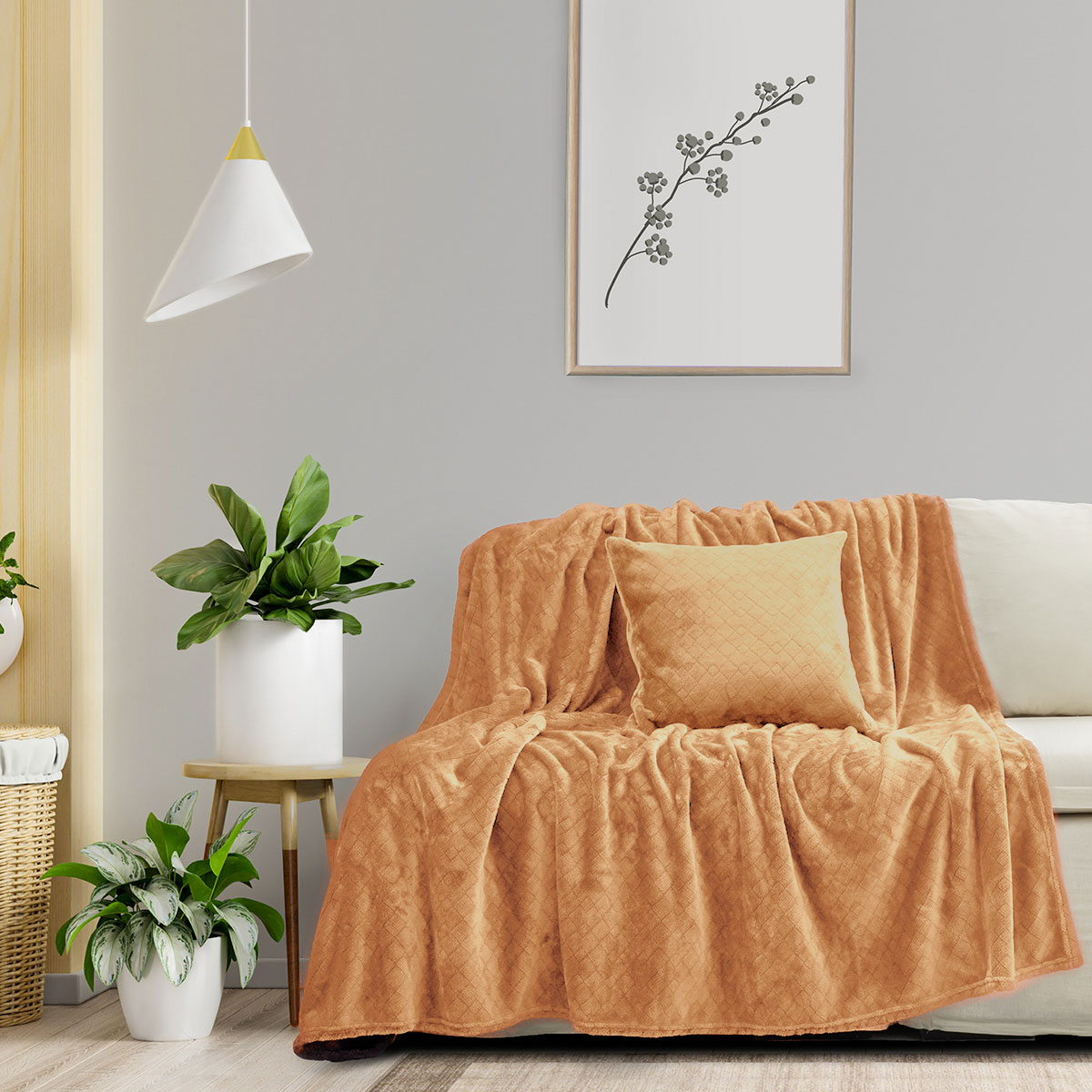 Ριχτάρι Καναπέ Τριθέσιου Fleece (180x300) Kocoon Cosy Beige