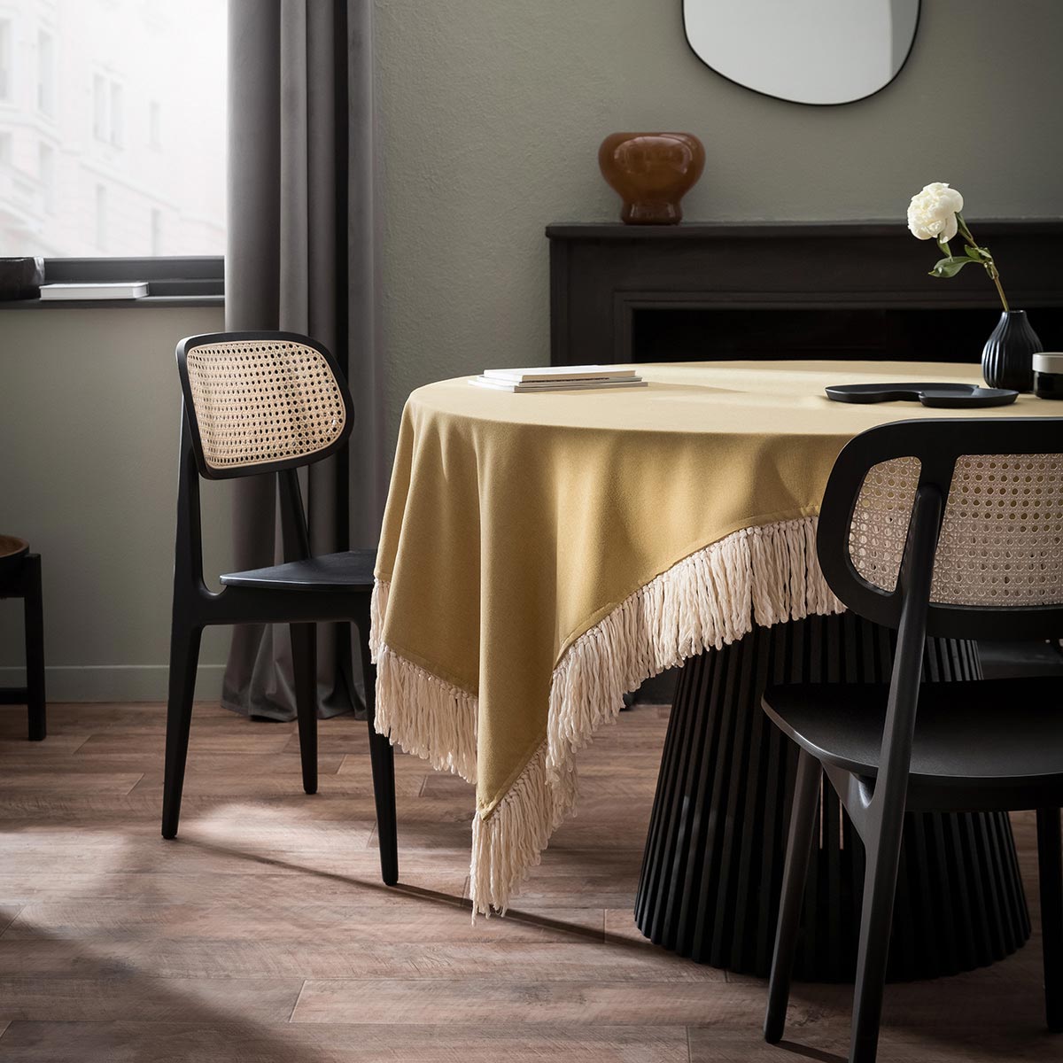 Τραπεζομάντηλο (165X165) Gofis Home Cersei Champagne Gold 453 37 Λευκά Είδη Κουζίνας & Τραπεζαρίας Τραπεζομάντηλα Διακόσμησης Spitishop