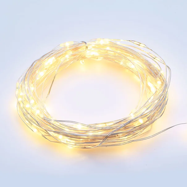 Διακοσμητική Γιρλάντα Μπαταρίας Με 20 LED Φωτάκια Aca Warm White X0120111