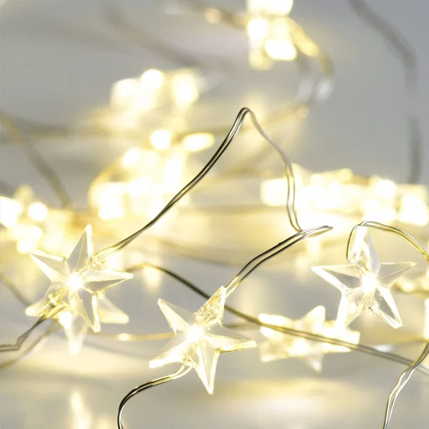 Διακοσμητική Γιρλάντα Μπαταρίας Με 20 LED Φωτάκια Aca Stars Warm X01201112