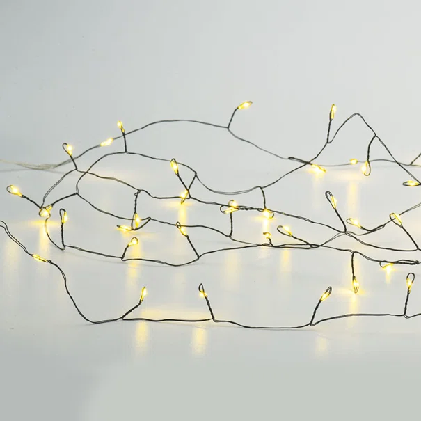 Διακοσμητική Γιρλάντα Μπαταρίας Με 50 LED Φωτάκια Aca Black X01501417