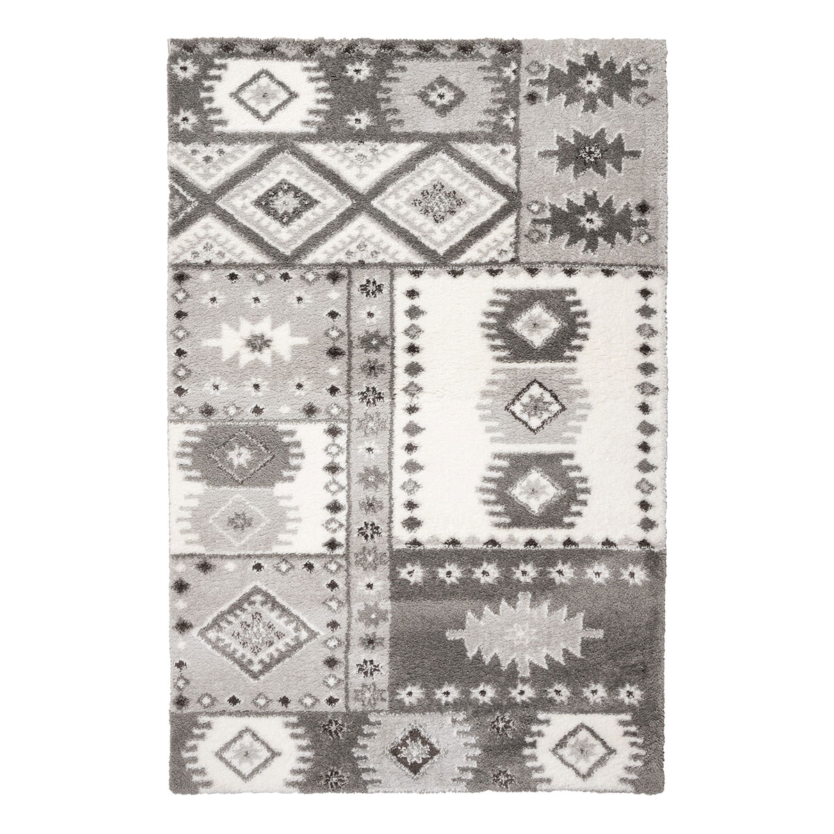 Χαλί (200x290) Βιοκαρπέτ Soft Shaggy R299B Grey White