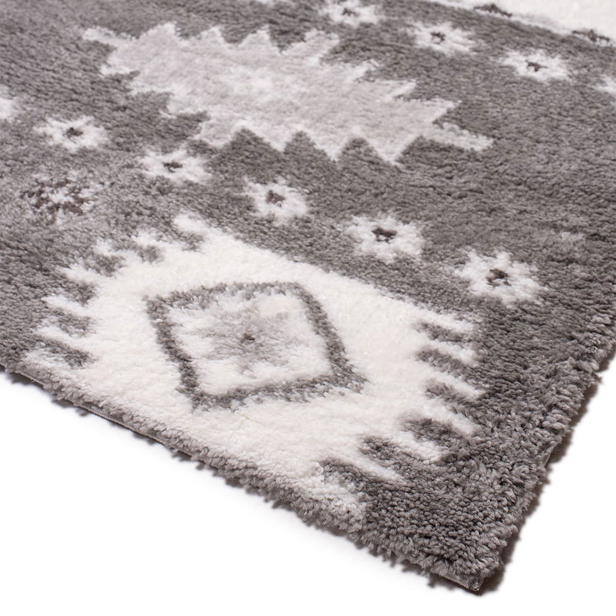 Χαλί (200x290) Βιοκαρπέτ Soft Shaggy R299B Grey White