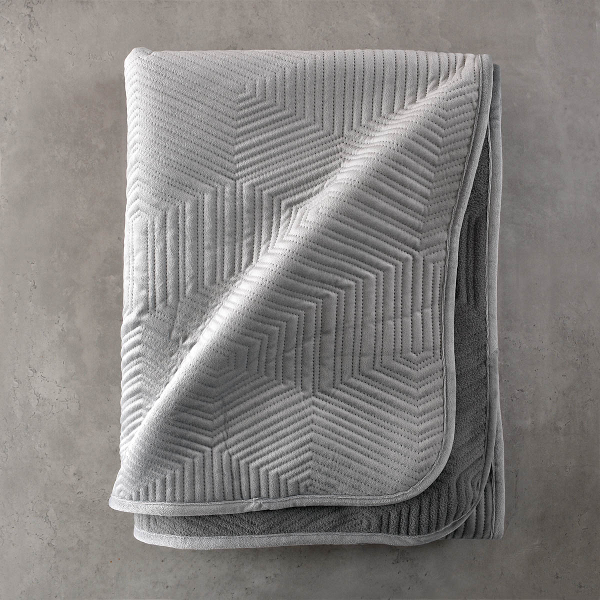 Ριχτάρι Καναπέ Διθέσιου Βελουτέ (180X240) Rythmos Selma Grey Λευκά Είδη Σαλονιού Ριχτάρια Χειμερινά Spitishop