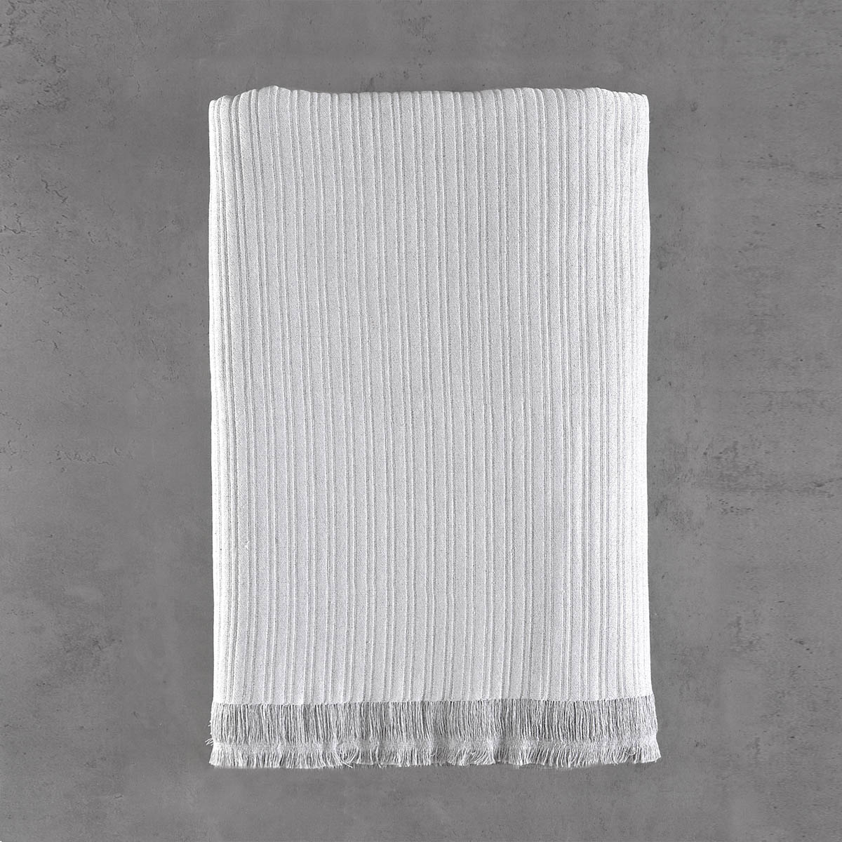 Ριχτάρι Καναπέ Τετραθέσιου (180X330) Rythmos Lines Light Grey Λευκά Είδη Σαλονιού Ριχτάρια Καλοκαιρινά All Season Spitishop