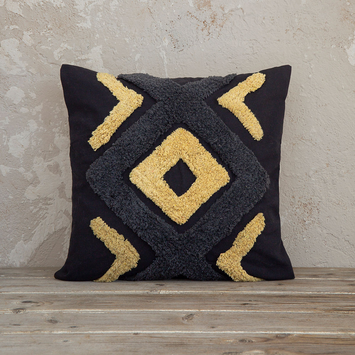 Διακοσμητικό Μαξιλάρι (45X45) Nima Deco Aziza Dark Grey Λευκά Είδη Σαλονιού Μαξιλάρια Διακοσμητικά Τετράγωνα Spitishop