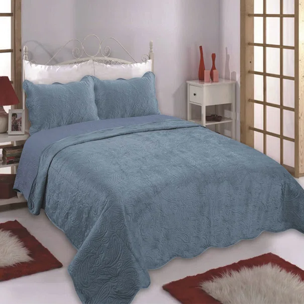 Κουβερλί Βελουτέ Υπέρδιπλο (Σετ 220x240) Silk Fashion NX2212 Raf