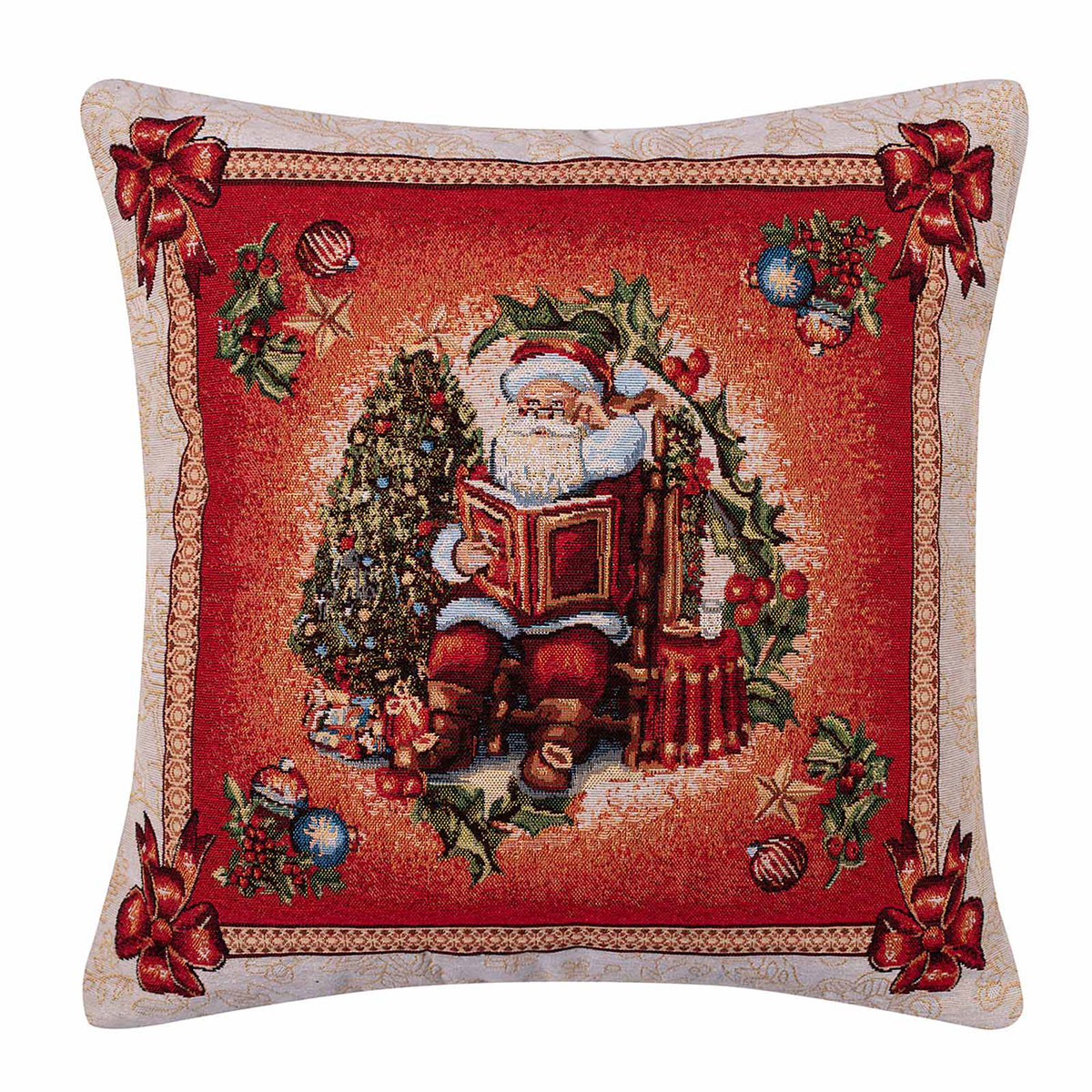 Χριστουγεννιάτικη Μαξιλαροθήκη (45x45) Silk Fashion W353