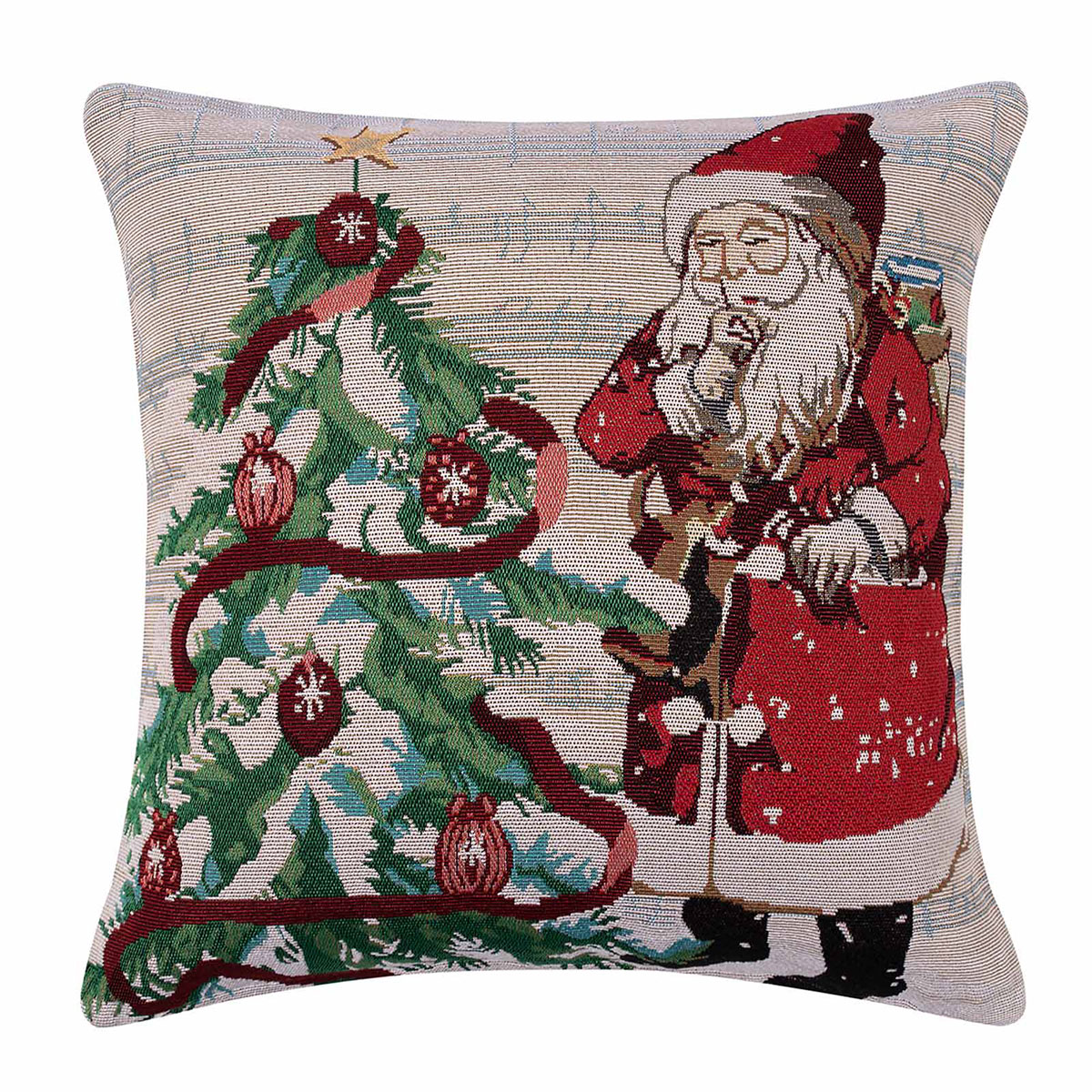Χριστουγεννιάτικη Μαξιλαροθήκη (45x45) Silk Fashion W351-122