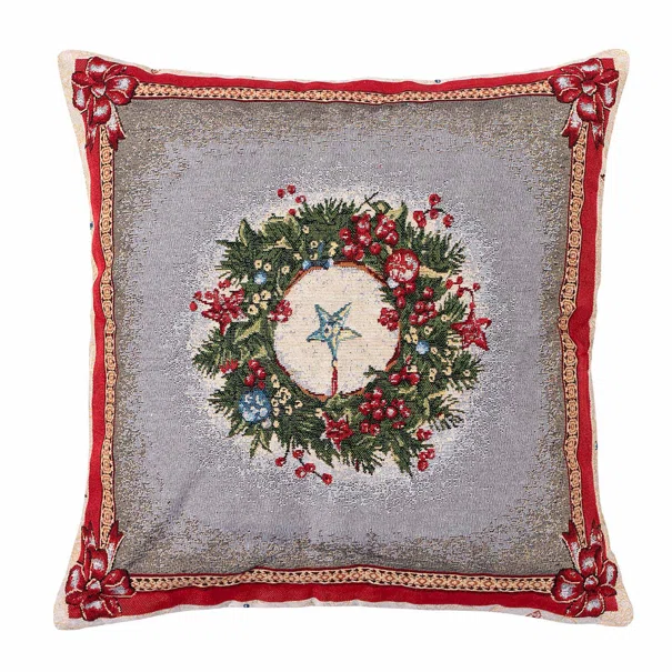 Χριστουγεννιάτικη Μαξιλαροθήκη (45x45) Silk Fashion W352