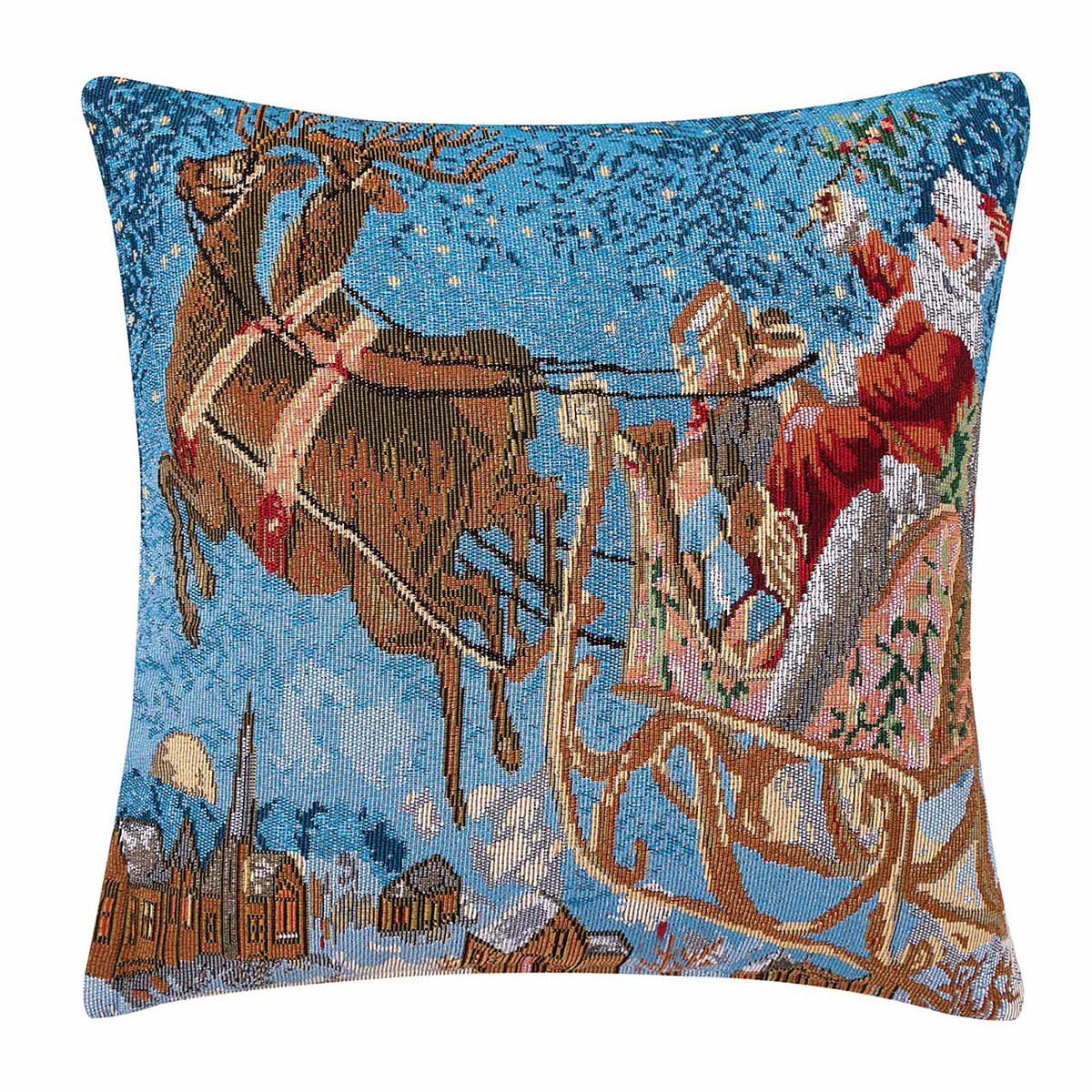 Χριστουγεννιάτικη Μαξιλαροθήκη (45x45) Silk Fashion W351-036