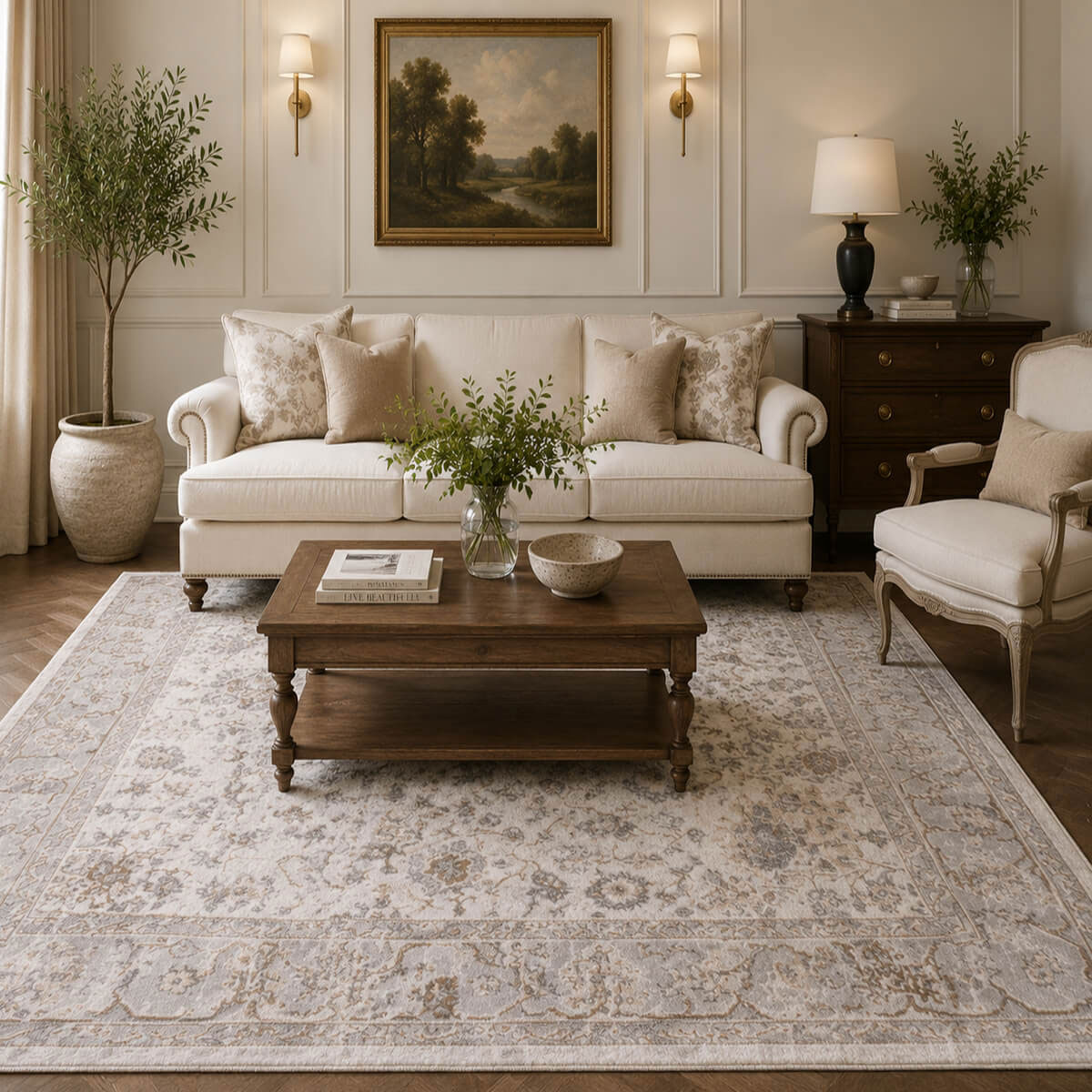 Χαλί (160x230) Polcarpet Estia 2571 D.Grey/White