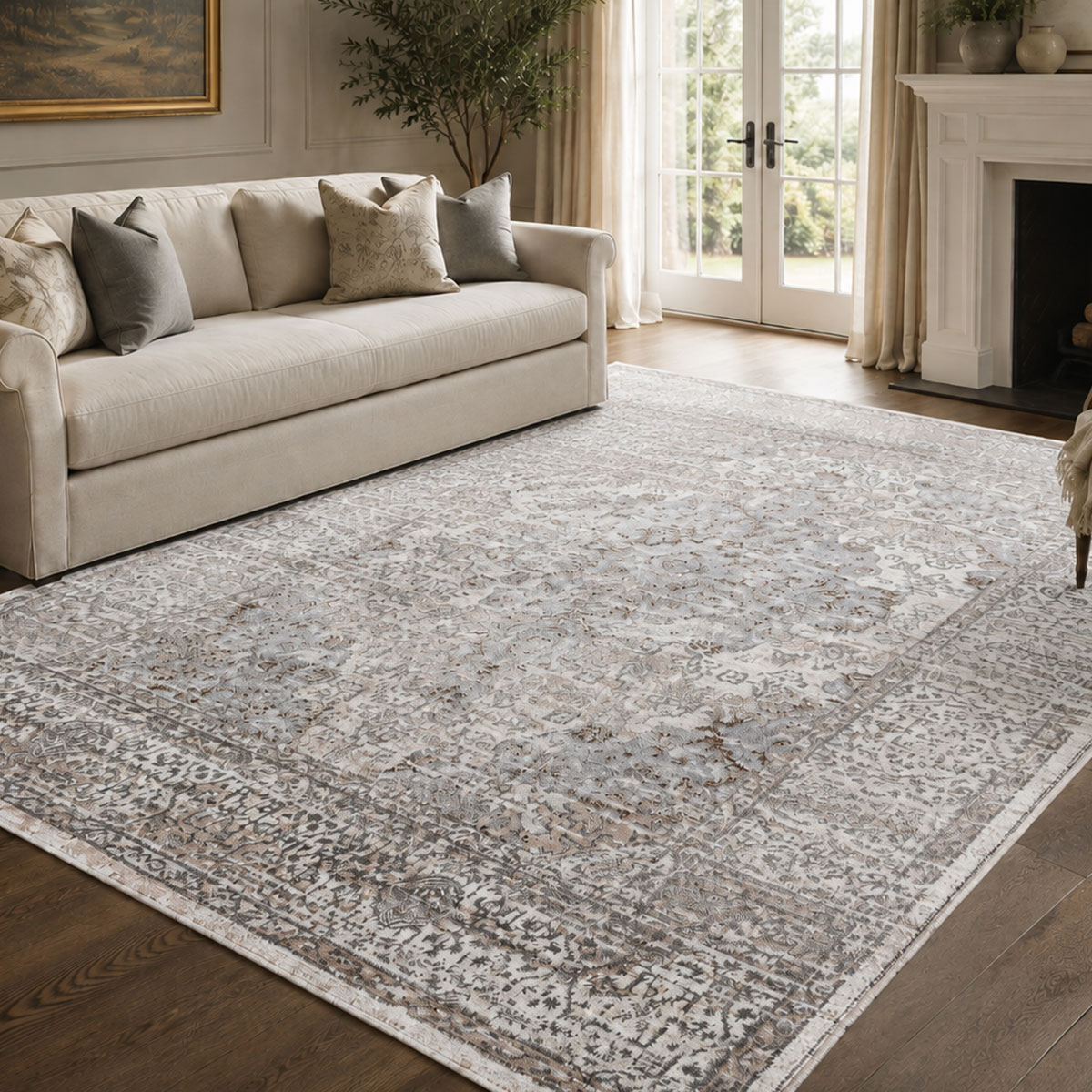 Χαλί (200x290) Polcarpet Estia 2478 L.Grey/White