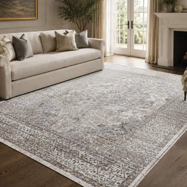 Χαλί (200x290) Polcarpet Estia 2478 L.Grey/White