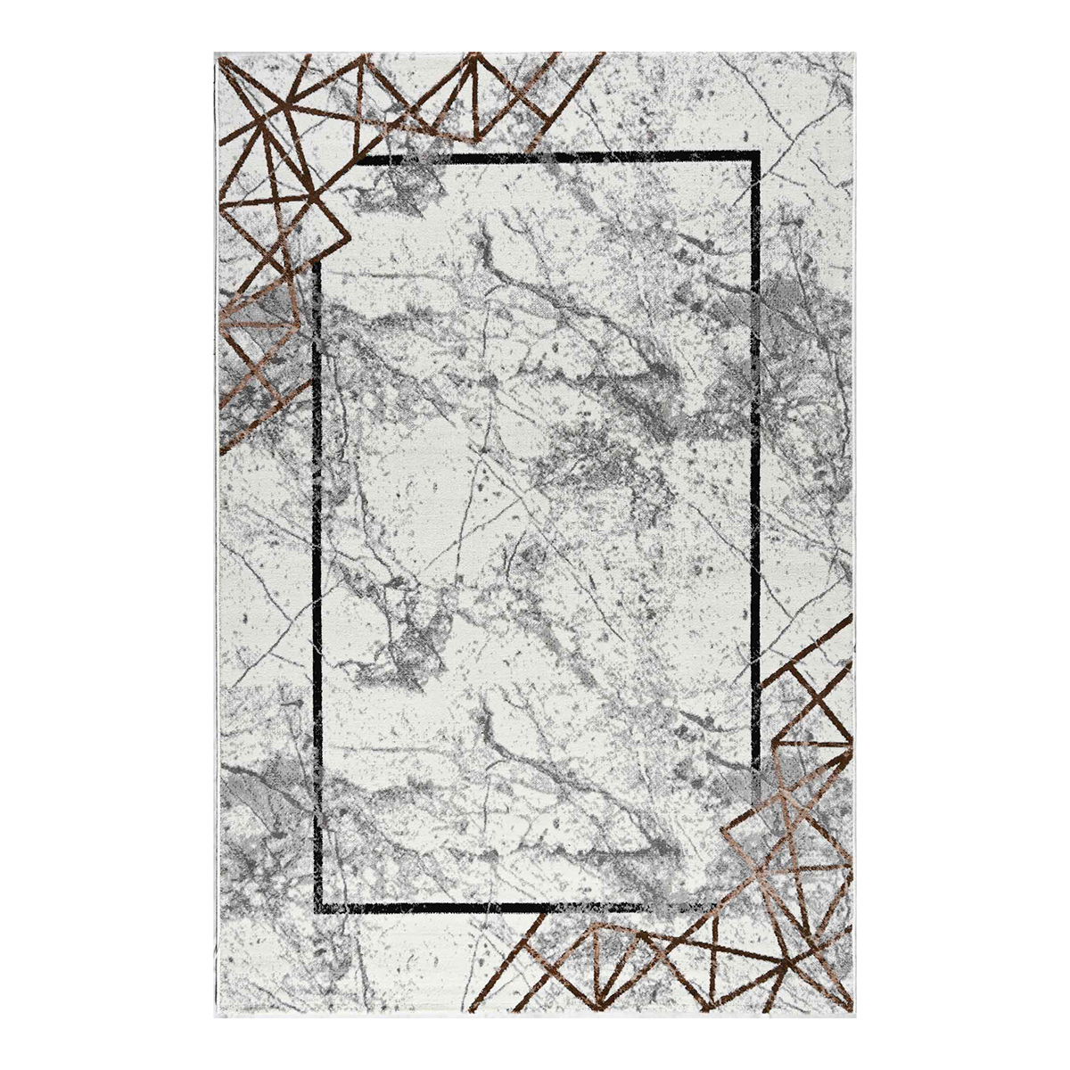 Χαλί (200X290) Polcarpet Estia 3748 Grey White Χαλιά Σαλονιού Χειμερινά Μοντερνα Spitishop
