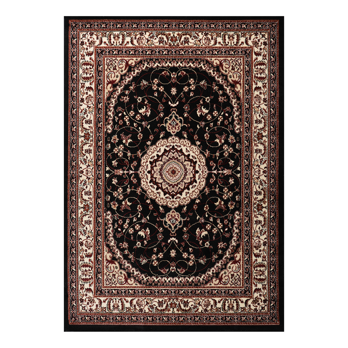 Χαλί (200X290) Polcarpet Focus 9209 Black Χαλιά Σαλονιού Χειμερινά Κλασικά Spitishop