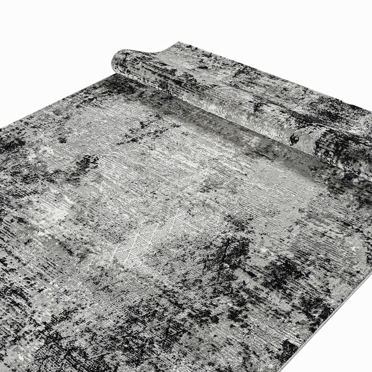 Χαλί (200X290) Polcarpet Monaco Moma Np338 Grey Black Χαλιά Σαλονιού Χειμερινά Μοντερνα Spitishop