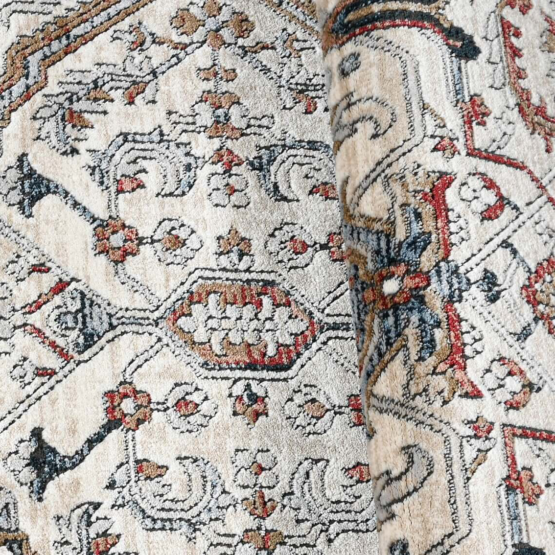 Χαλί (160X230) Polcarpet Allegra Valencia 543 Cream Blue Χαλιά Σαλονιού Χειμερινά Κλασικά Spitishop