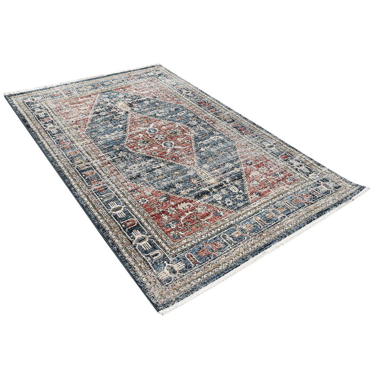 Χαλί (160X230) Polcarpet Allegra Valencia 542 L Blue Rose Χαλιά Σαλονιού Χειμερινά Κλασικά Spitishop