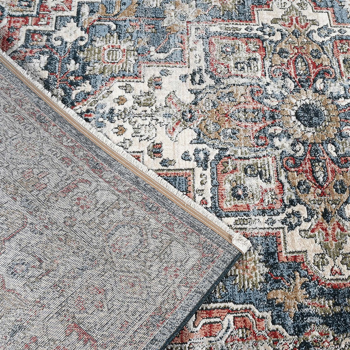 Χαλί (160X230) Polcarpet Allegra Valencia 545 L Grey Blue Χαλιά Σαλονιού Χειμερινά Κλασικά Spitishop
