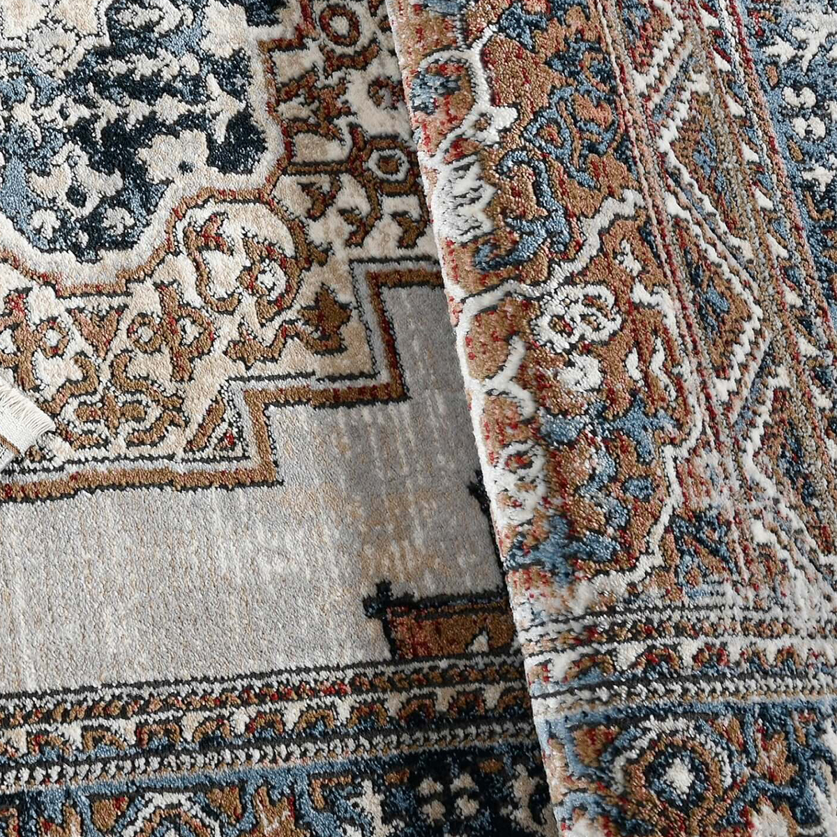 Χαλί (200X290) Polcarpet Allegra Valencia 534 L Grey Blue Χαλιά Σαλονιού Χειμερινά Κλασικά Spitishop