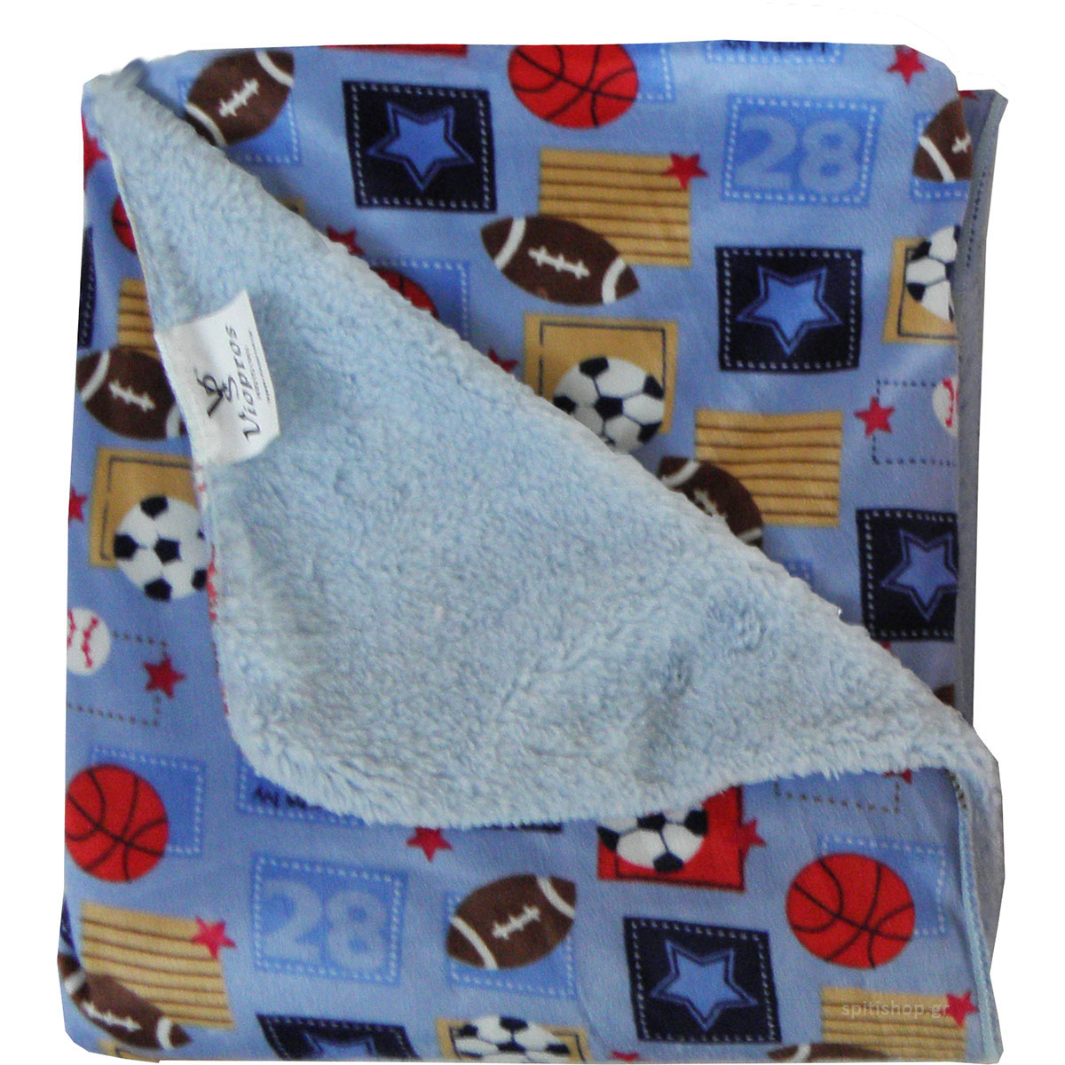 Κουβέρτα Fleece Κούνιας Με Γουνάκι (110x150) Viopros Σχ 72