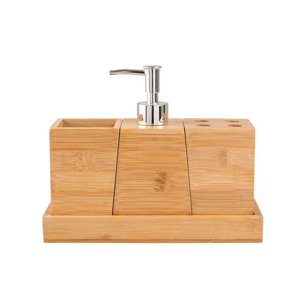 Αξεσουάρ Μπάνιου (Σετ 4τμχ) Estia Bamboo Essentials 02-13066