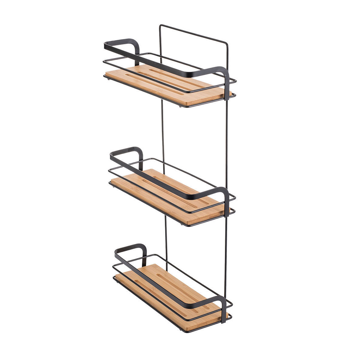 Ραφιέρα Τοίχου για Βάζα Μπαχαρικά (25 5X10 5X49) Estia Bamboo Essentials 02-12779 Οργάνωση & Αποθήκευση Κουζίνας Βάσεις - Ραφιέρες Spitishop