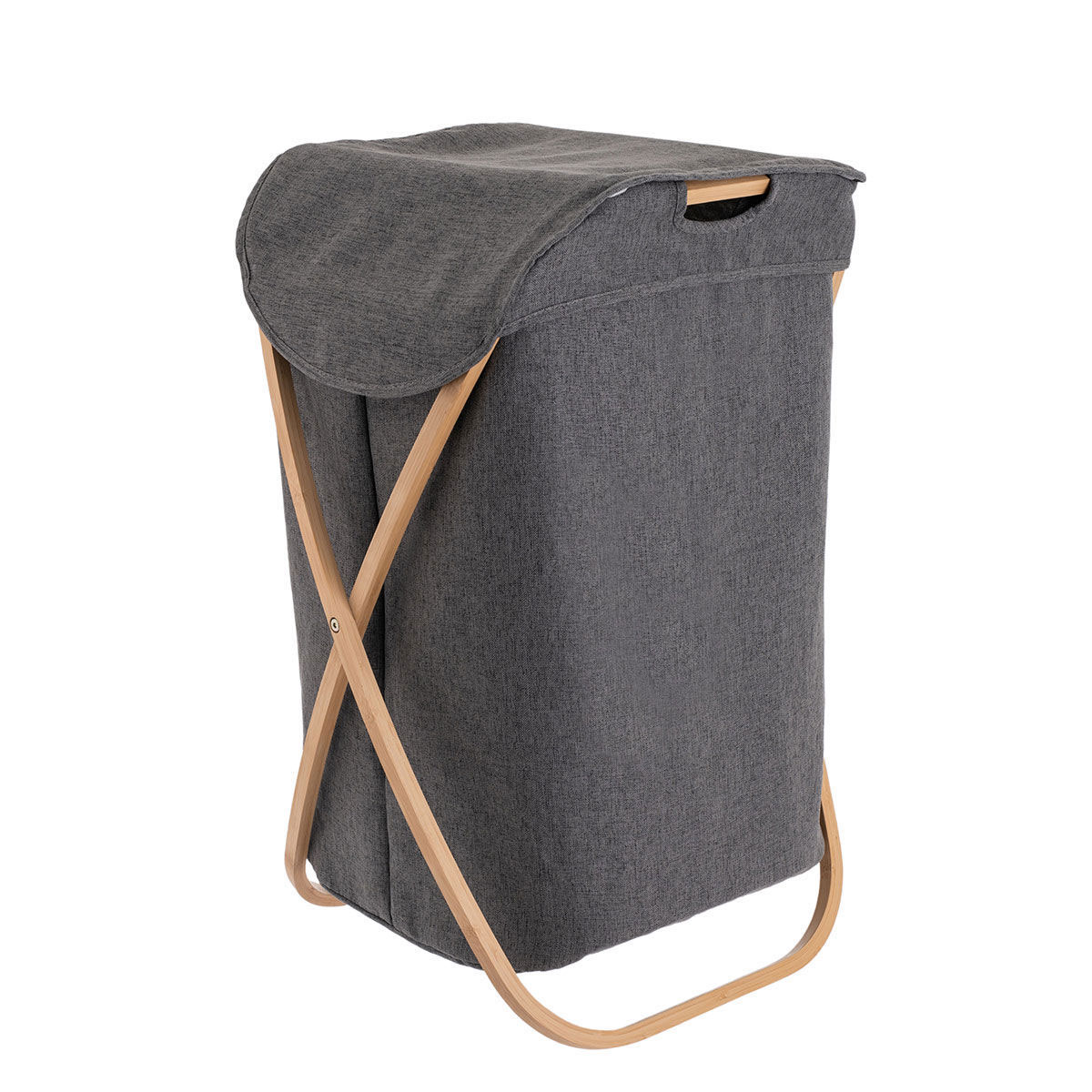 Καλάθι Απλύτων Αναδιπλούμενο (40X40X70) Estia Bamboo Essentials 02-13158 Μπάνιο Καλάθια Spitishop