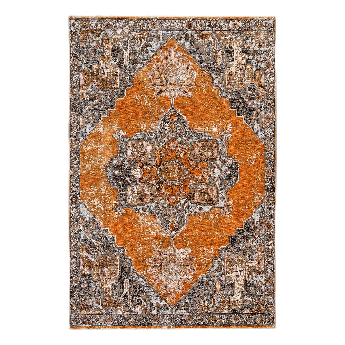 Χαλί (140x200) Βιοκαρπέτ Naf Naf Amaro S373B Brown/Multi Grey