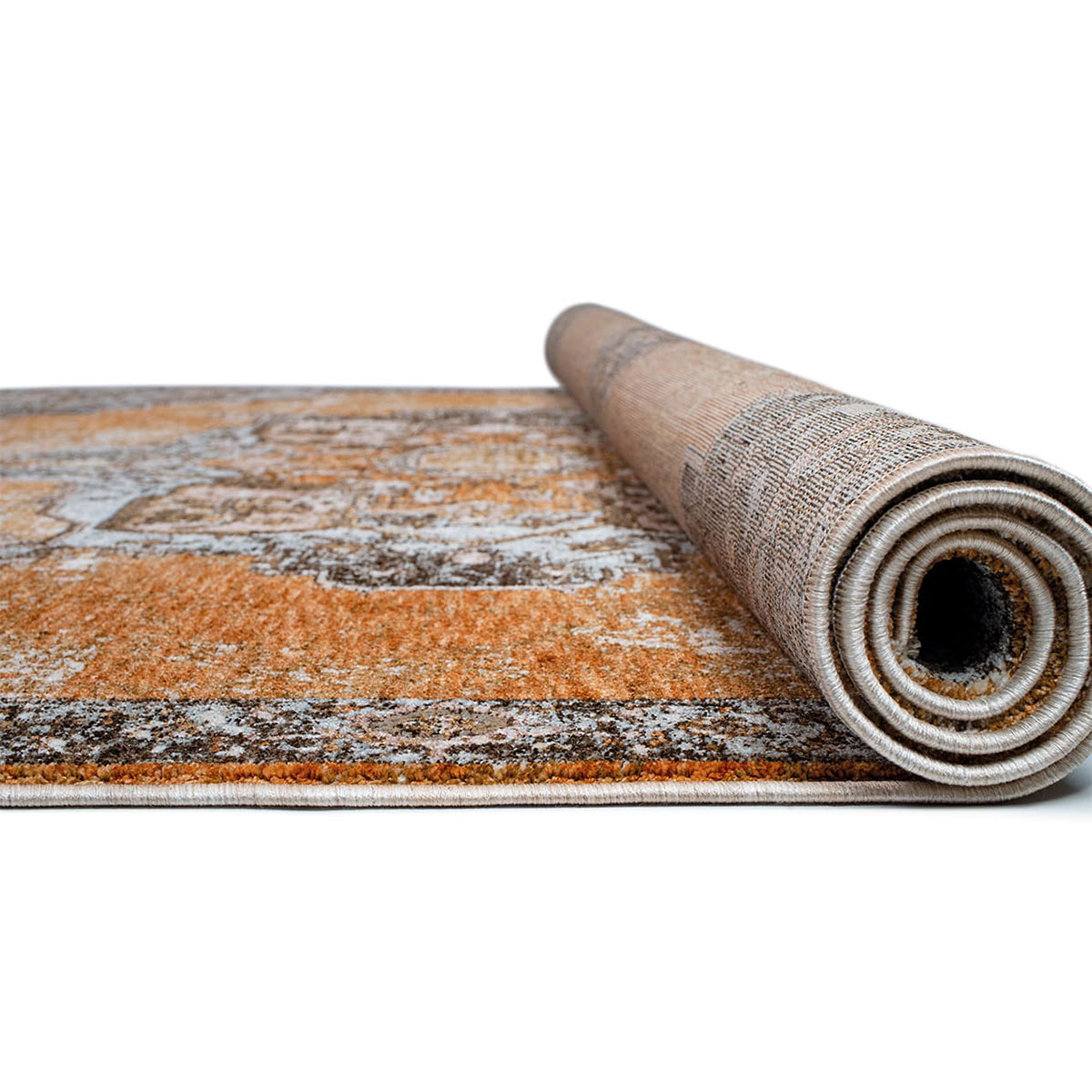 Χαλί (170X240) Βιοκαρπέτ Naf Amaro S373B Brown Multi Grey Χαλιά Σαλονιού Χειμερινά Boho Spitishop
