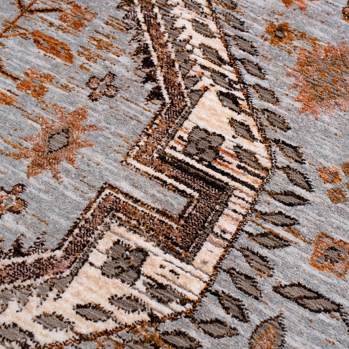Χαλί Διαδρόμου (80X150) Βιοκαρπέτ Naf Amaro 9381F Multi Grey Brown Χαλιά Διάδρομοι Spitishop