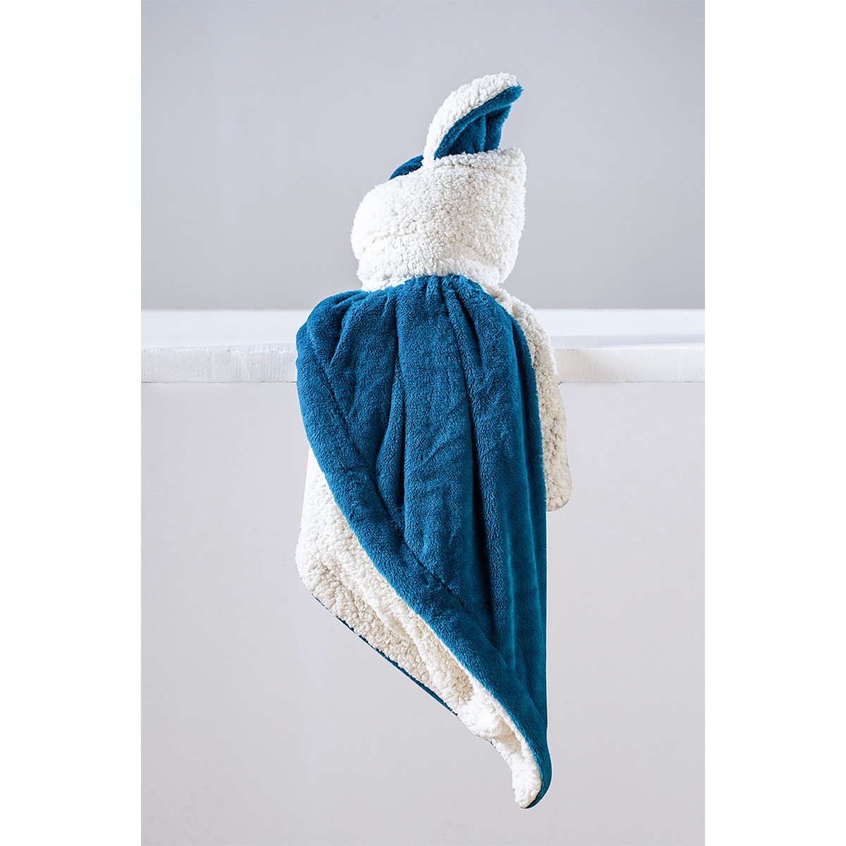 Κουβέρτα Fleece Αγκαλιάς Με Γουνάκι (75x90) Anna Riska Heaven 3 Lake Blue