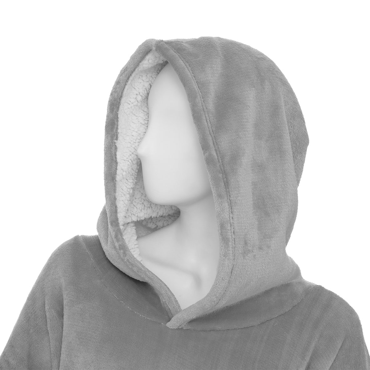 Fleece Φούτερ Με Sherpa A-S Hoodie Grey