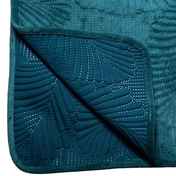 Κουβερλί Βελουτέ King Size (240x260) A-S Velvet Leaf Blue 181058Q