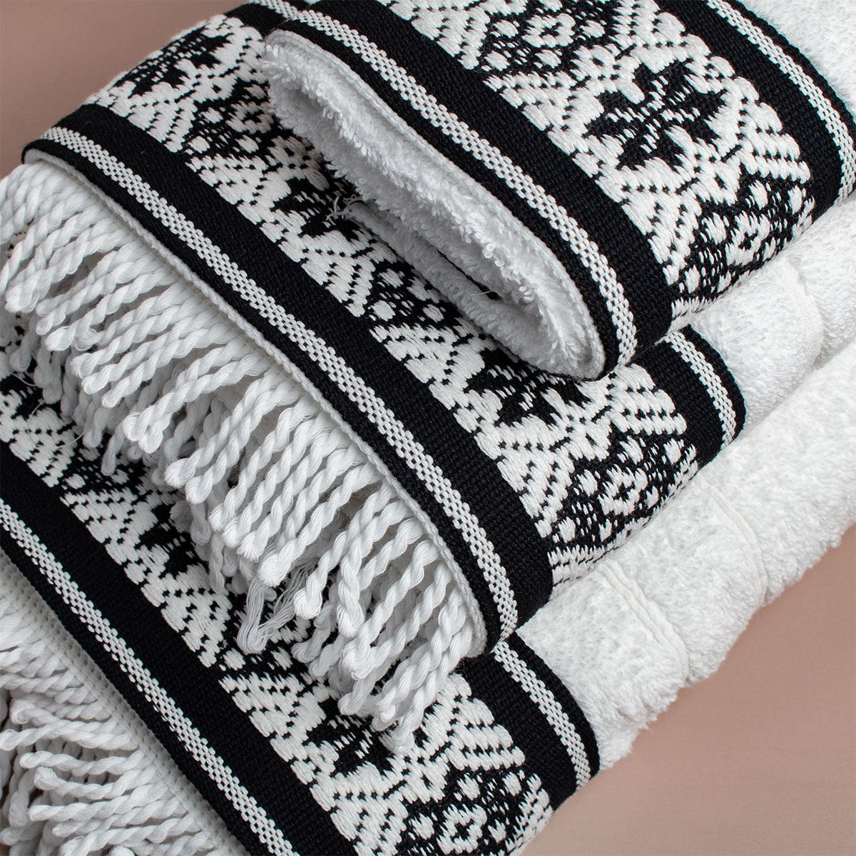 Πετσέτες Μπάνιου (Σετ 3Τμχ) White Fabric Jessie 600Gsm Λευκά Είδη Σετ Spitishop